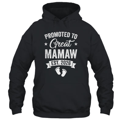 Promoted To Great Mamaw Est 2026 Pregnancy Announcement Shirt & Hoodie | teecentury