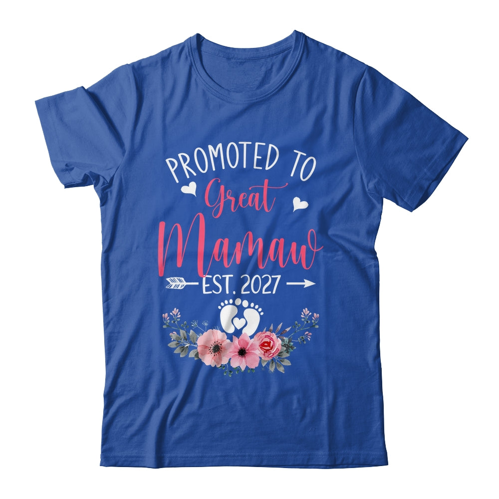 Promoted To Great Mamaw Est 2027 Mothers Day Shirt & Tank Top | teecentury