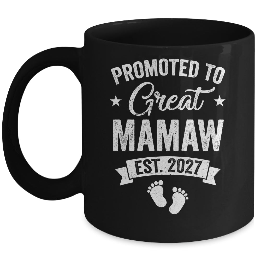 Promoted To Great Mamaw Est 2027 Pregnancy Announcement Mug | teecentury