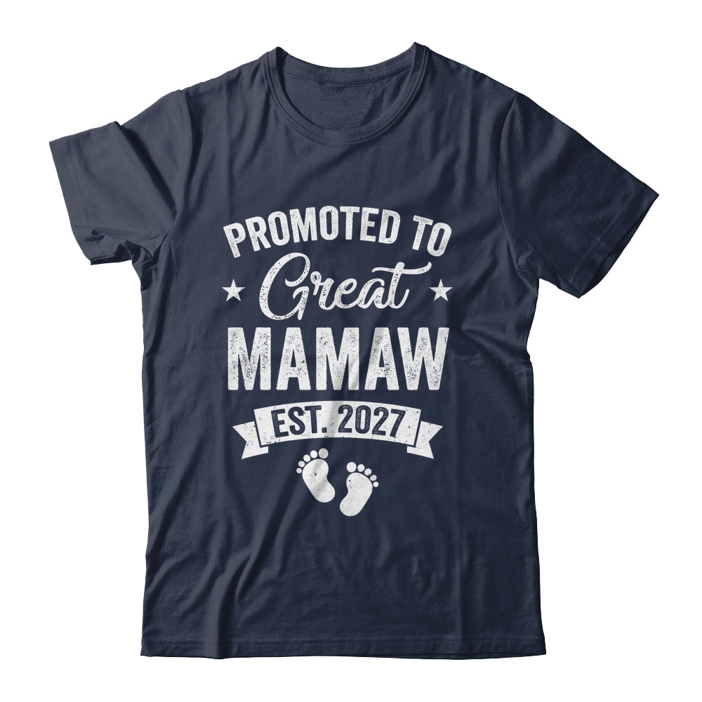 Promoted To Great Mamaw Est 2027 Pregnancy Announcement Shirt & Tank Top | teecentury