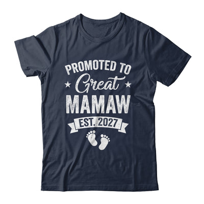 Promoted To Great Mamaw Est 2027 Pregnancy Announcement Shirt & Tank Top | teecentury
