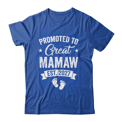 Promoted To Great Mamaw Est 2027 Pregnancy Announcement Shirt & Tank Top | teecentury