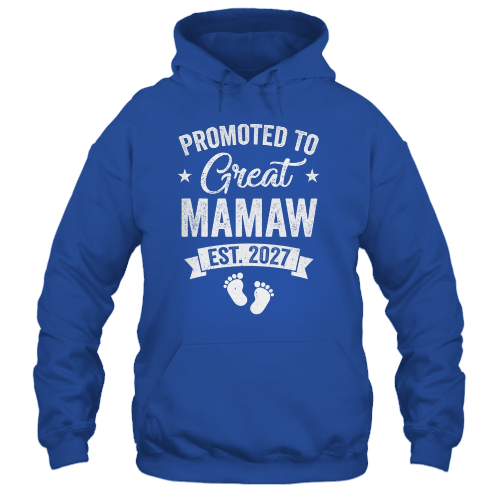 Promoted To Great Mamaw Est 2027 Pregnancy Announcement Shirt & Tank Top | teecentury