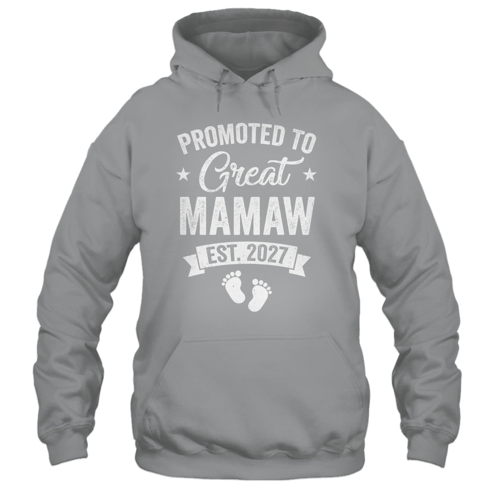 Promoted To Great Mamaw Est 2027 Pregnancy Announcement Shirt & Tank Top | teecentury