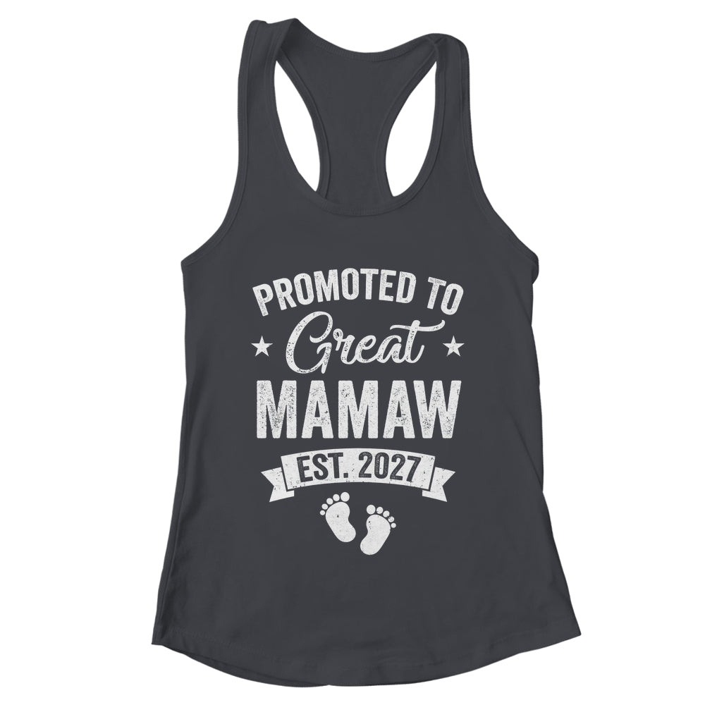 Promoted To Great Mamaw Est 2027 Pregnancy Announcement Shirt & Tank Top | teecentury
