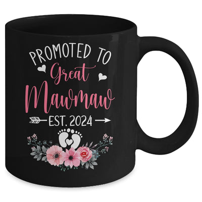 Promoted To Great Mawmaw Est 2024 Mothers Day Mug | teecentury