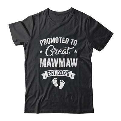 Promoted To Great Mawmaw Est 2025 Pregnancy Announcement Shirt & Tank Top | teecentury
