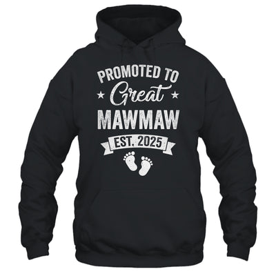 Promoted To Great Mawmaw Est 2025 Pregnancy Announcement Shirt & Tank Top | teecentury