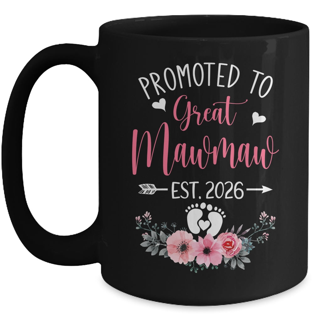 Promoted To Great Mawmaw Est 2026 Mothers Day Mug | teecentury