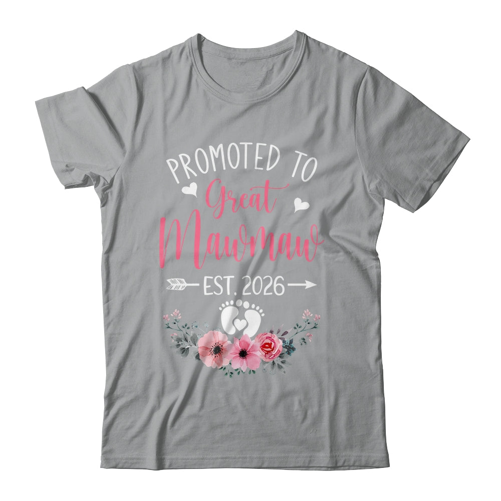 Promoted To Great Mawmaw Est 2026 Mothers Day Shirt & Tank Top | teecentury
