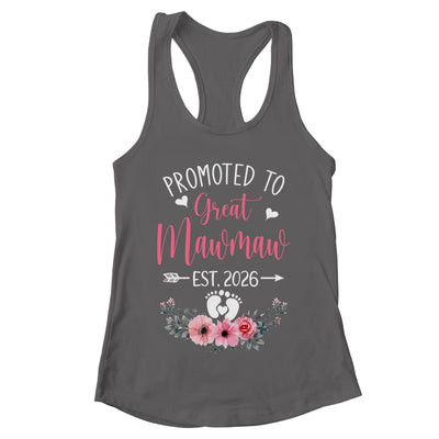 Promoted To Great Mawmaw Est 2026 Mothers Day Shirt & Tank Top | teecentury