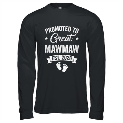 Promoted To Great Mawmaw Est 2026 Pregnancy Announcement Shirt & Hoodie | teecentury