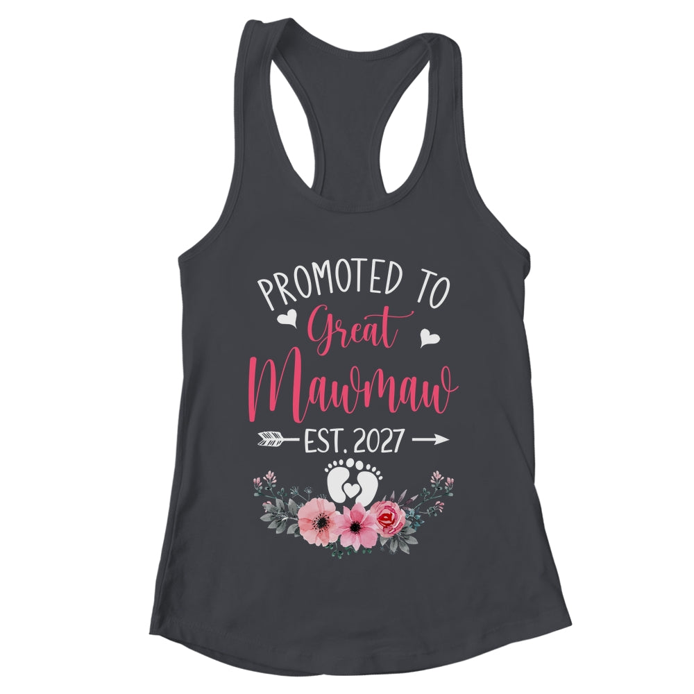 Promoted To Great Mawmaw Est 2027 Mothers Day Shirt & Tank Top | teecentury
