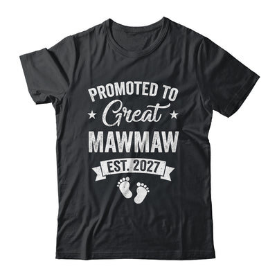 Promoted To Great Mawmaw Est 2027 Pregnancy Announcement Shirt & Tank Top | teecentury