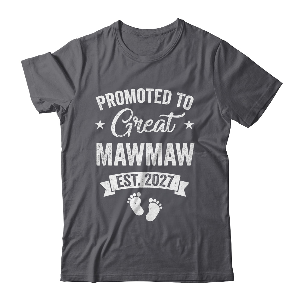 Promoted To Great Mawmaw Est 2027 Pregnancy Announcement Shirt & Tank Top | teecentury