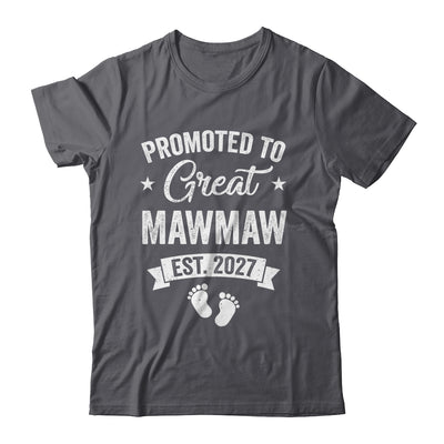 Promoted To Great Mawmaw Est 2027 Pregnancy Announcement Shirt & Tank Top | teecentury