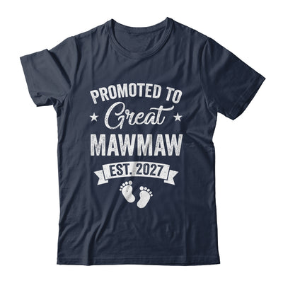 Promoted To Great Mawmaw Est 2027 Pregnancy Announcement Shirt & Tank Top | teecentury