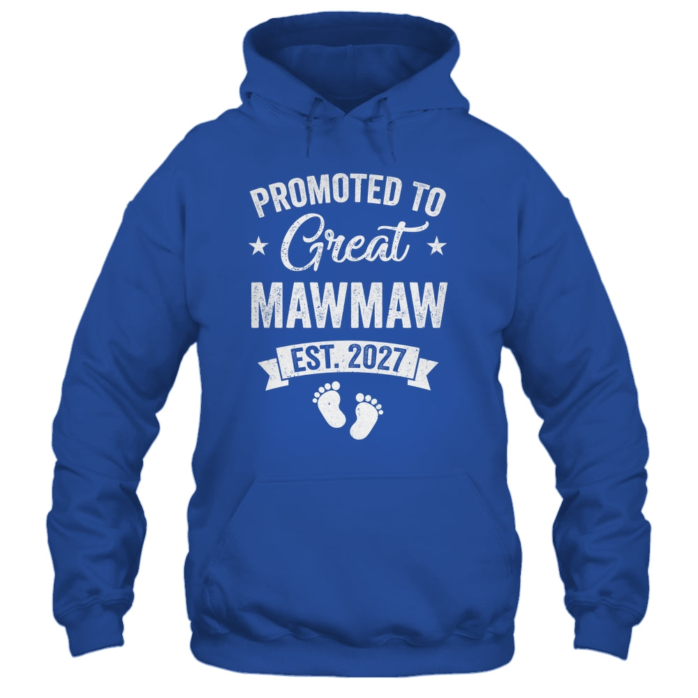 Promoted To Great Mawmaw Est 2027 Pregnancy Announcement Shirt & Tank Top | teecentury