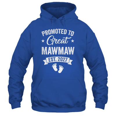Promoted To Great Mawmaw Est 2027 Pregnancy Announcement Shirt & Tank Top | teecentury