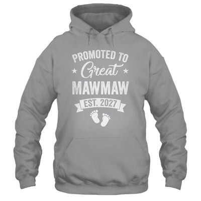 Promoted To Great Mawmaw Est 2027 Pregnancy Announcement Shirt & Tank Top | teecentury