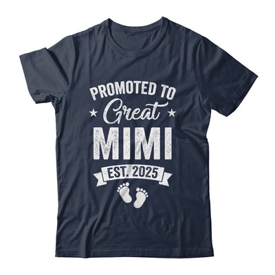 Promoted To Great Mimi Est 2025 Pregnancy Announcement Shirt & Tank Top | teecentury