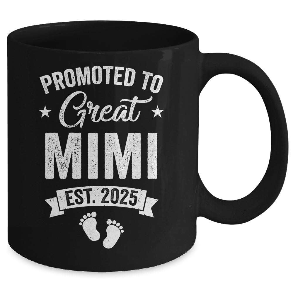 Promoted To Great Mimi Est 2025 Pregnancy Announcement Mug | teecentury