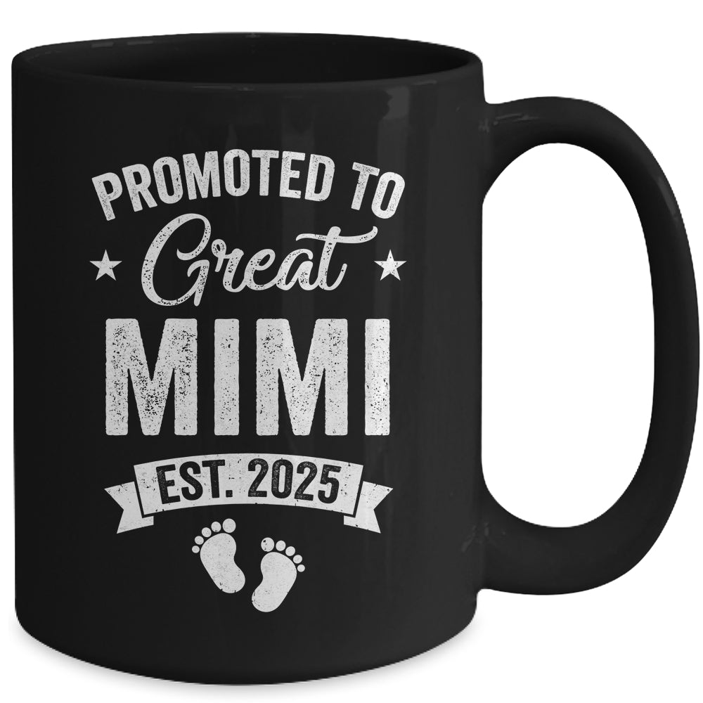 Promoted To Great Mimi Est 2025 Pregnancy Announcement Mug | teecentury
