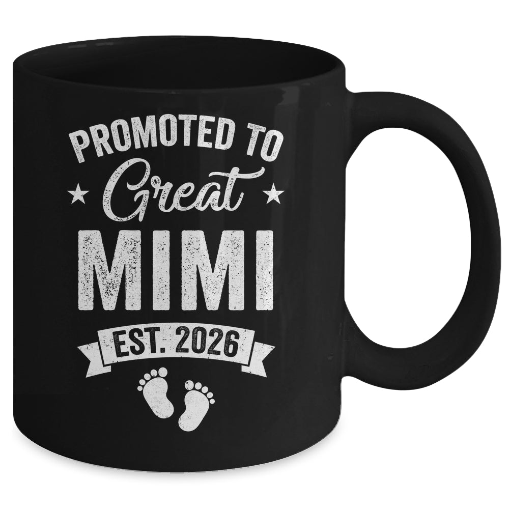 Promoted To Great Mimi Est 2026 Pregnancy Announcement Mug | teecentury
