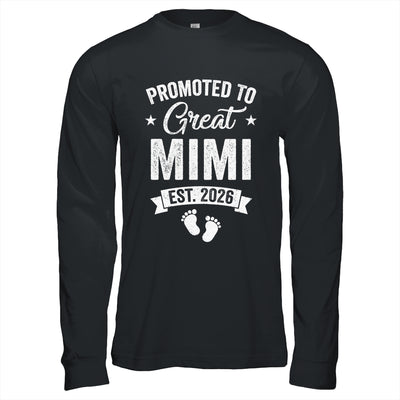 Promoted To Great Mimi Est 2026 Pregnancy Announcement Shirt & Hoodie | teecentury