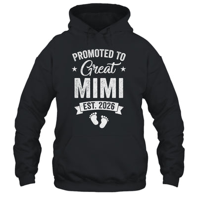 Promoted To Great Mimi Est 2026 Pregnancy Announcement Shirt & Hoodie | teecentury