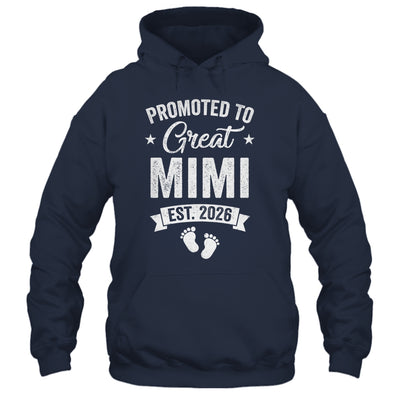 Promoted To Great Mimi Est 2026 Pregnancy Announcement Shirt & Hoodie | teecentury