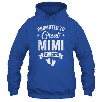 Promoted To Great Mimi Est 2026 Pregnancy Announcement Shirt & Hoodie | teecentury