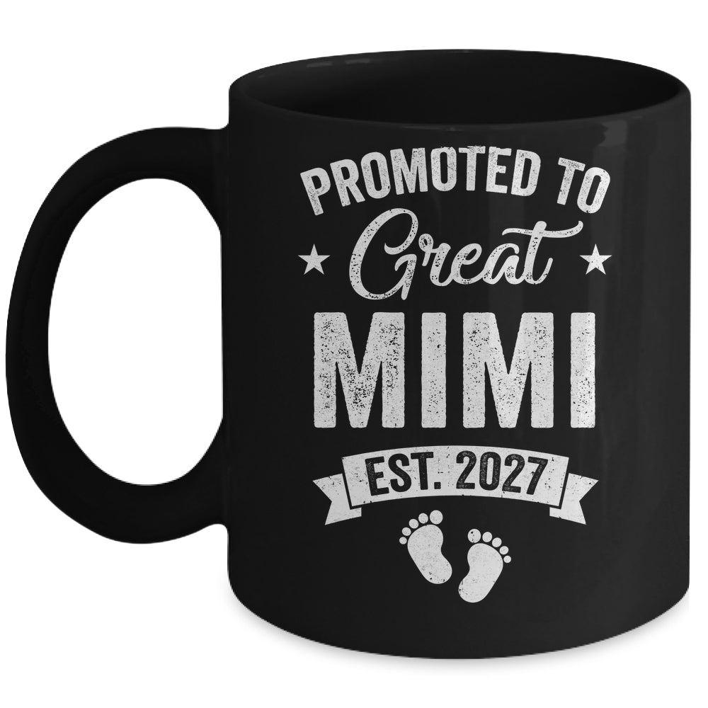 Promoted To Great Mimi Est 2027 Pregnancy Announcement Mug | teecentury