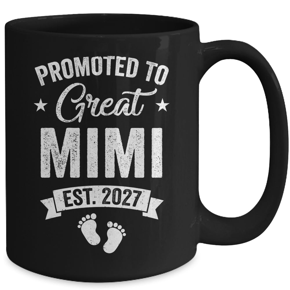 Promoted To Great Mimi Est 2027 Pregnancy Announcement Mug | teecentury