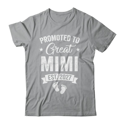 Promoted To Great Mimi Est 2027 Pregnancy Announcement Shirt & Tank Top | teecentury