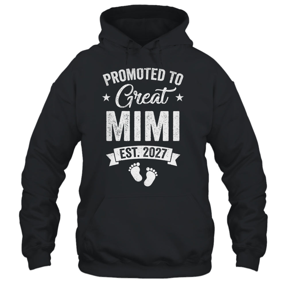 Promoted To Great Mimi Est 2027 Pregnancy Announcement Shirt & Tank Top | teecentury
