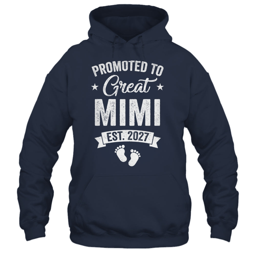 Promoted To Great Mimi Est 2027 Pregnancy Announcement Shirt & Tank Top | teecentury