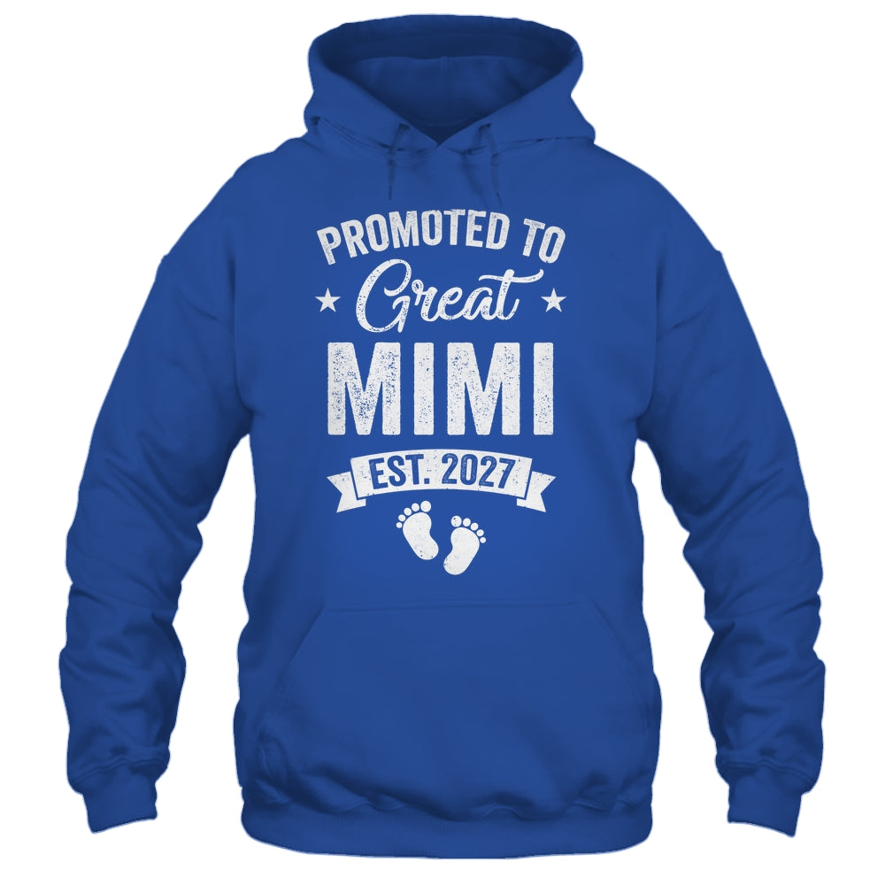 Promoted To Great Mimi Est 2027 Pregnancy Announcement Shirt & Tank Top | teecentury