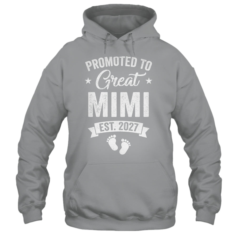 Promoted To Great Mimi Est 2027 Pregnancy Announcement Shirt & Tank Top | teecentury