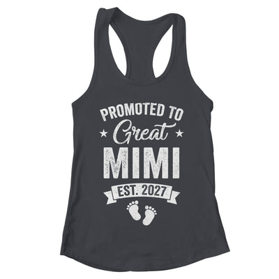 Promoted To Great Mimi Est 2027 Pregnancy Announcement Shirt & Tank Top | teecentury