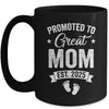 Promoted To Great Mom Est 2025 Pregnancy Announcement Mug | teecentury