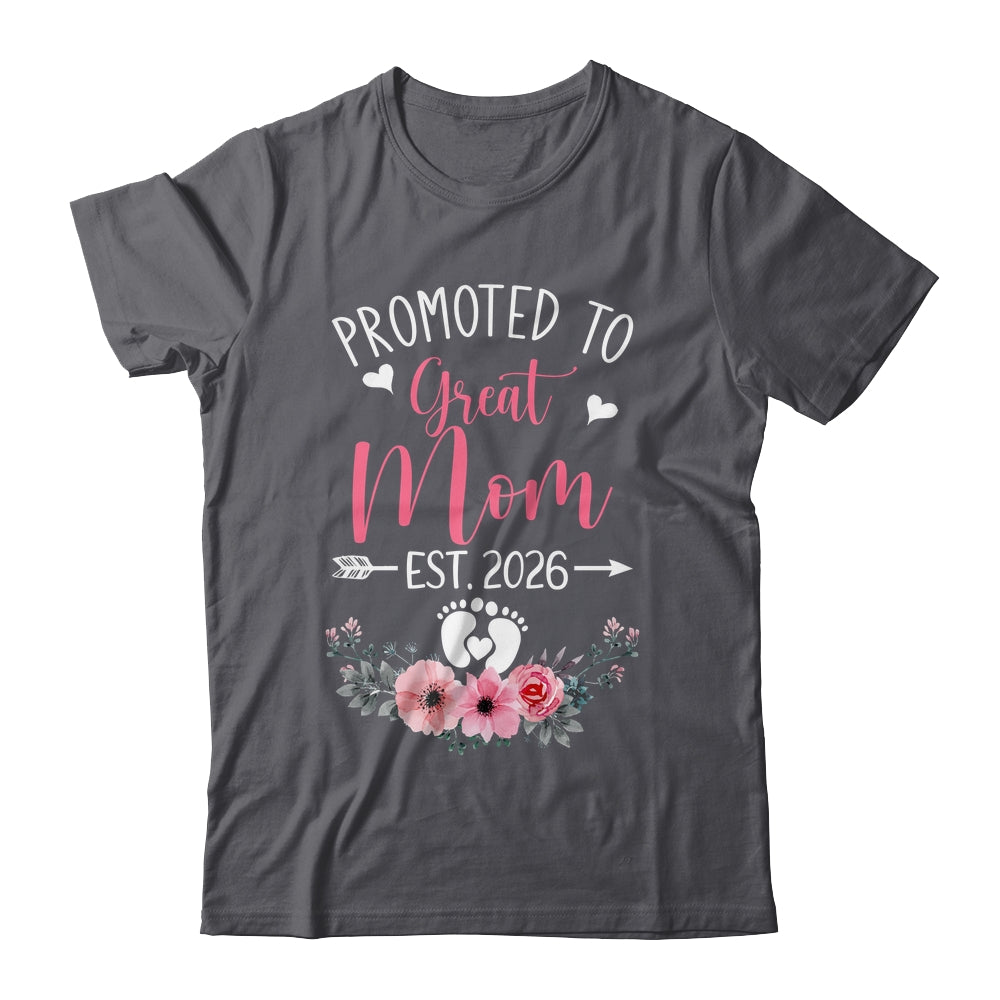 Promoted To Great Mom Est 2026 Mothers Day Shirt & Tank Top | teecentury