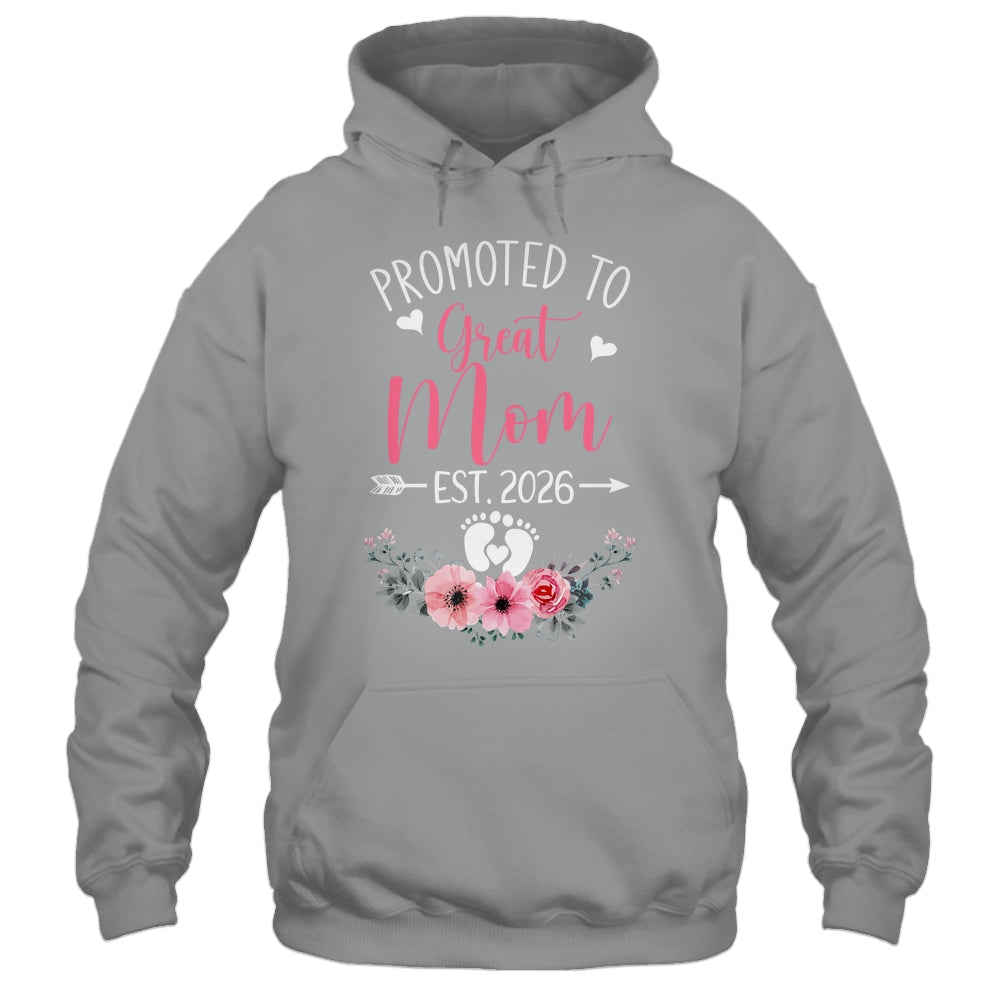 Promoted To Great Mom Est 2026 Mothers Day Shirt & Tank Top | teecentury