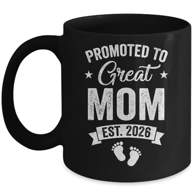 Promoted To Great Mom Est 2026 Pregnancy Announcement Mug | teecentury