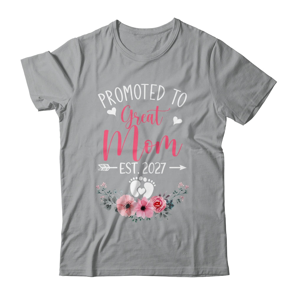 Promoted To Great Mom Est 2027 Mothers Day Shirt & Tank Top | teecentury