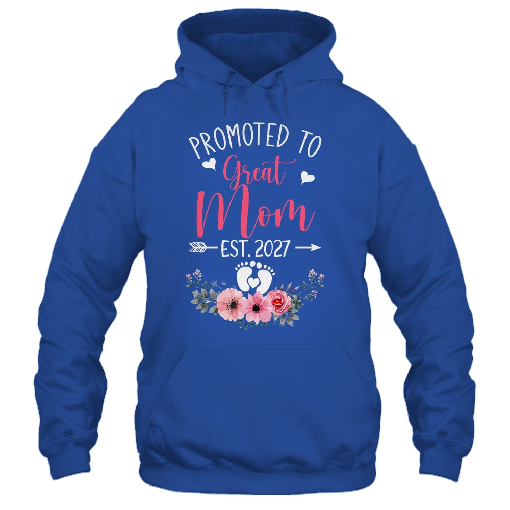 Promoted To Great Mom Est 2027 Mothers Day Shirt & Tank Top | teecentury