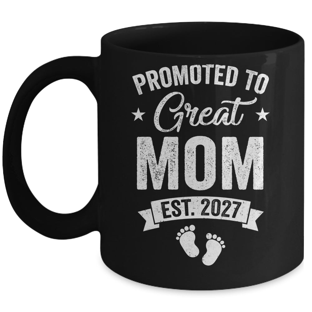 Promoted To Great Mom Est 2027 Pregnancy Announcement Mug | teecentury