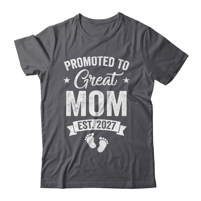 Promoted To Great Mom Est 2027 Pregnancy Announcement Shirt & Tank Top | teecentury