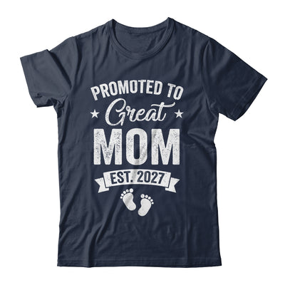 Promoted To Great Mom Est 2027 Pregnancy Announcement Shirt & Tank Top | teecentury