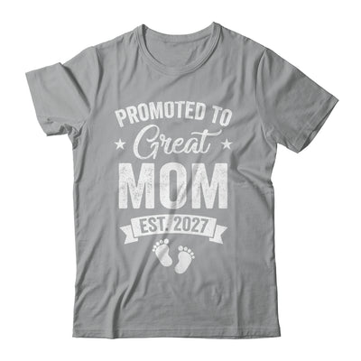 Promoted To Great Mom Est 2027 Pregnancy Announcement Shirt & Tank Top | teecentury